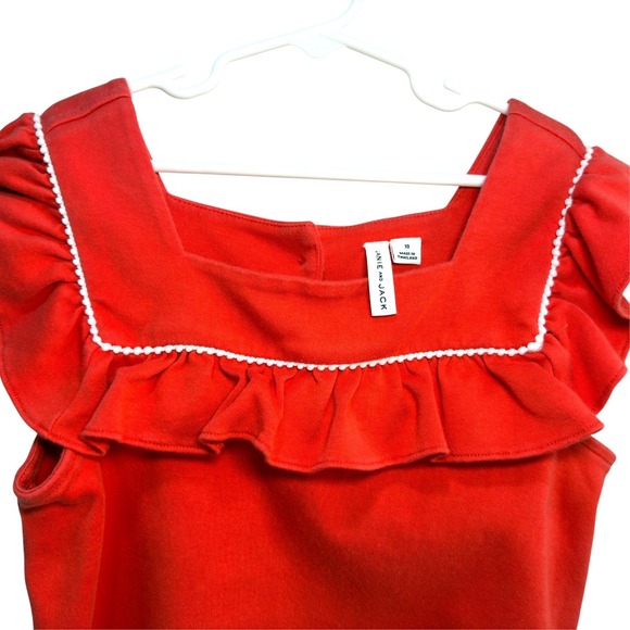 Janie & Jack Girl's Ruffle Square Neck Top Red Size 10 - Picture 3 of 5